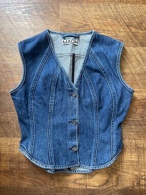 MADH Denim Vest Size S , NWOT
